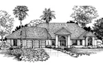 Florida House Plan Front of Home - Peabody Place Sunbelt Home 072D-0523 - Shop House Plans and More