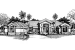 Luxury House Plan Front of Home - Deer Valley Luxury Sunbelt Home 072D-0524 - Search House Plans and More