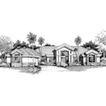 Florida House Plan Front of Home - Deer Valley Luxury Sunbelt Home 072D-0524 - Search House Plans and More