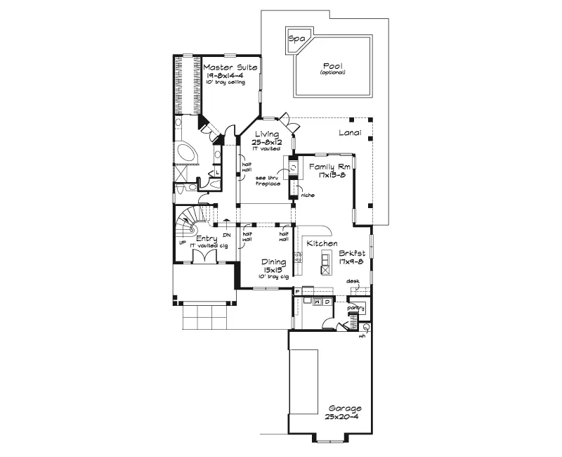Mediterranean House Plan First Floor - Altenburg Luxury Home 072D-0525 - Search House Plans and More