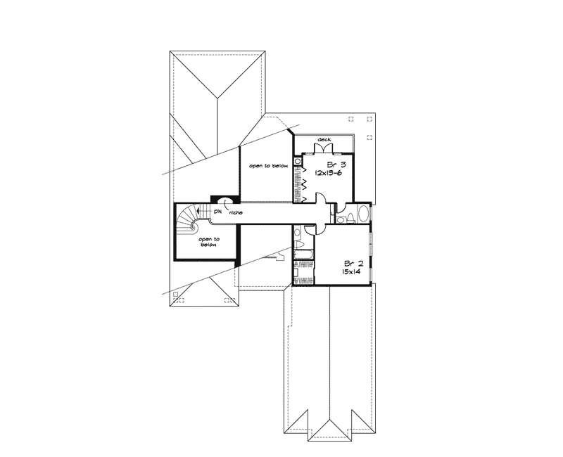 Spanish House Plan Second Floor - Altenburg Luxury Home 072D-0525 - Search House Plans and More