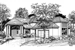 Contemporary House Plan Front of Home - Altenburg Luxury Home 072D-0525 - Search House Plans and More