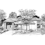 Santa Fe House Plan Front of Home - Altenburg Luxury Home 072D-0525 - Search House Plans and More