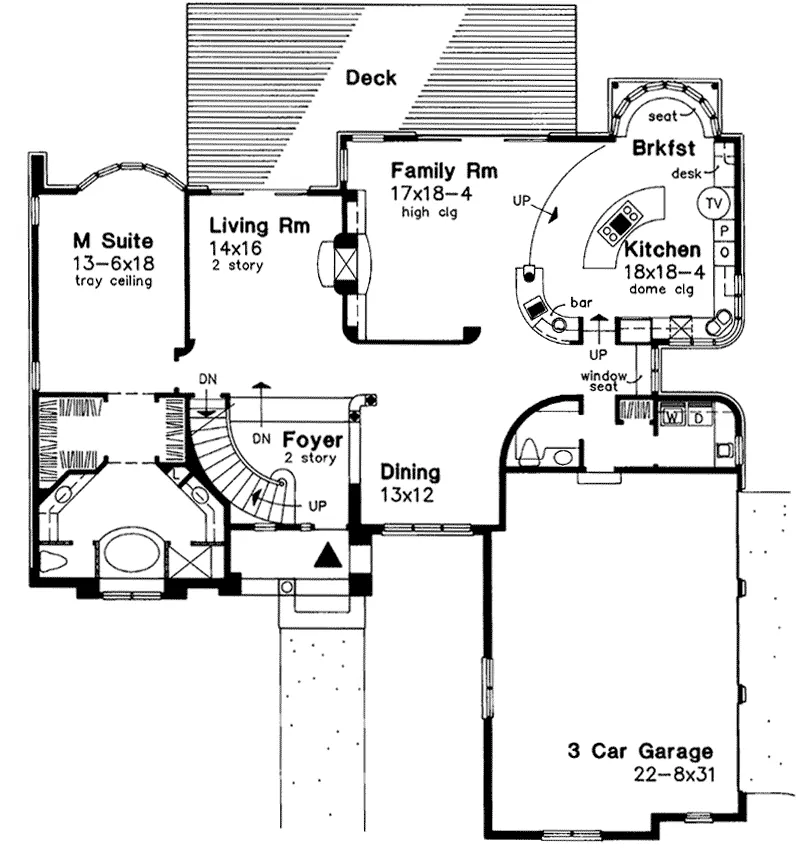 Country House Plan First Floor - Blayne Luxury Home 072D-0534 - Search House Plans and More