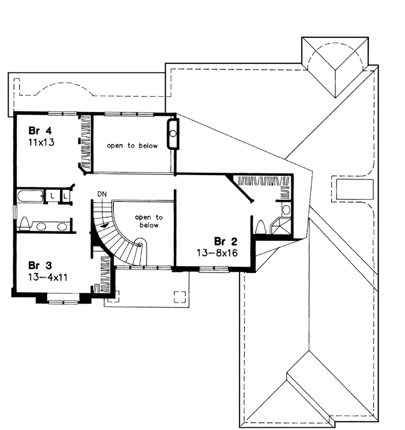 Luxury House Plan Second Floor - Blayne Luxury Home 072D-0534 - Search House Plans and More