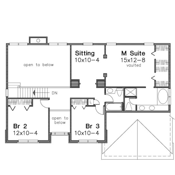 Southern House Plan Second Floor - Swarthmore Hill Colonial Home 072D-0536 - Shop House Plans and More