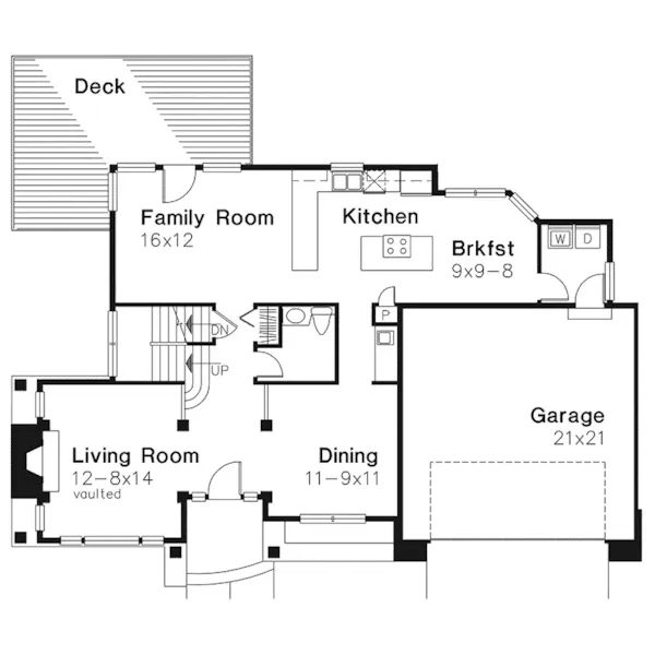 Traditional House Plan First Floor - Embassy Place Traditional Home 072D-0538 - Search House Plans and More