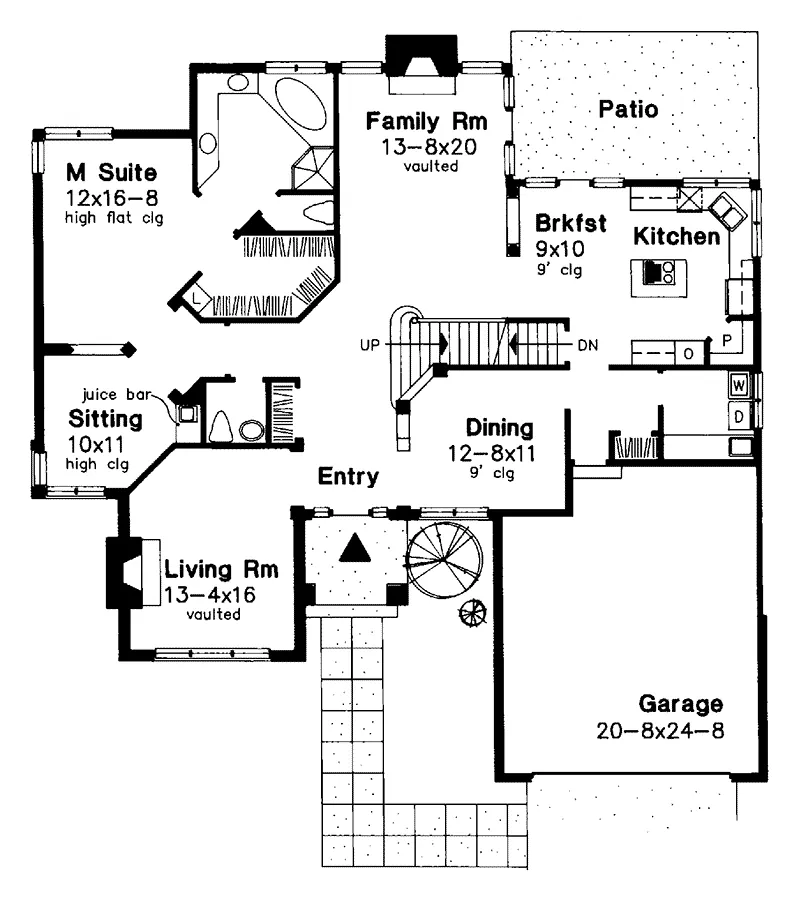 Southern House Plan First Floor - Ebersole Traditional Home 072D-0539 - Search House Plans and More