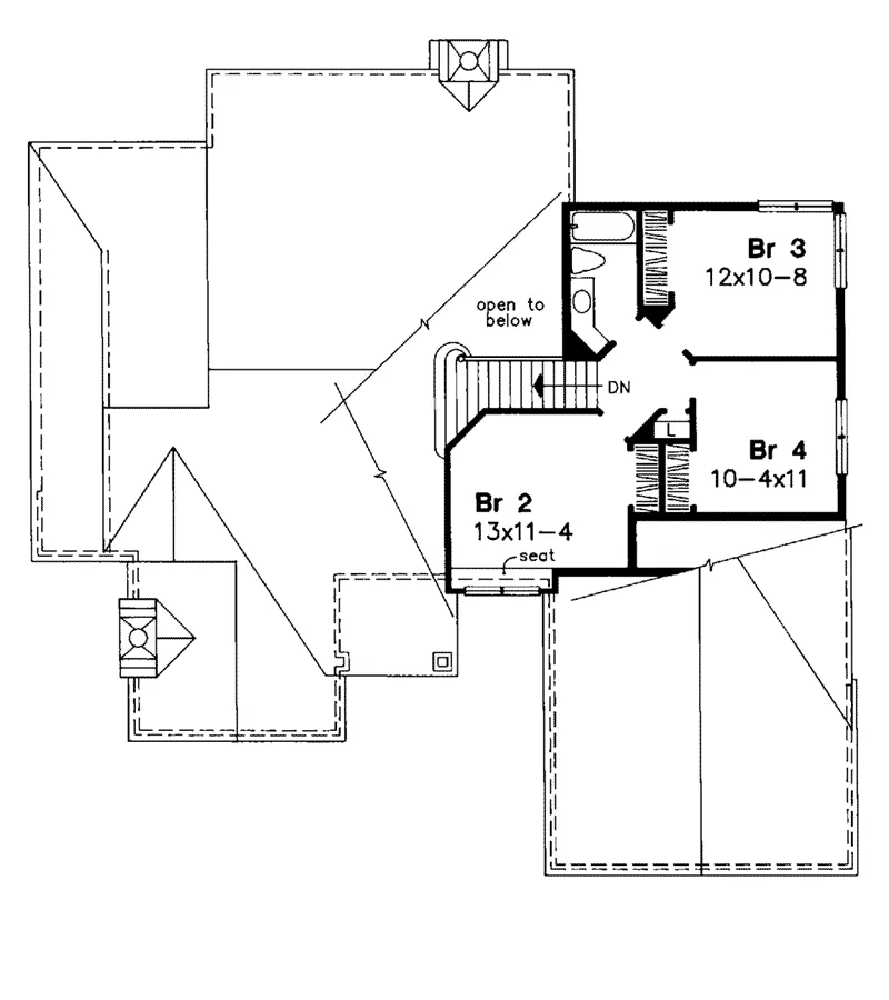 Southern House Plan Second Floor - Ebersole Traditional Home 072D-0539 - Search House Plans and More