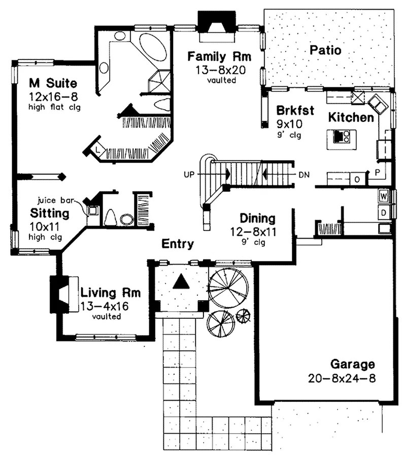 Craftsman House Plan First Floor - Ogilivie Country Home 072D-0540 - Shop House Plans and More