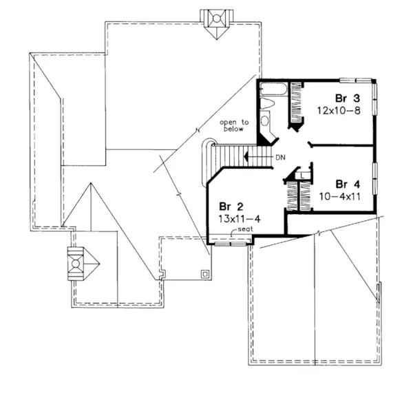 Modern House Plan Second Floor - Ogilivie Country Home 072D-0540 - Shop House Plans and More