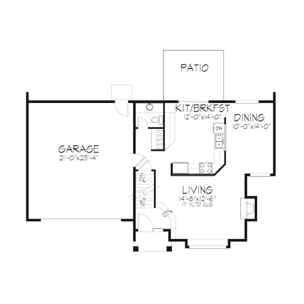 Contemporary House Plan First Floor - Boneta Farm Country Home 072D-0542 - Search House Plans and More