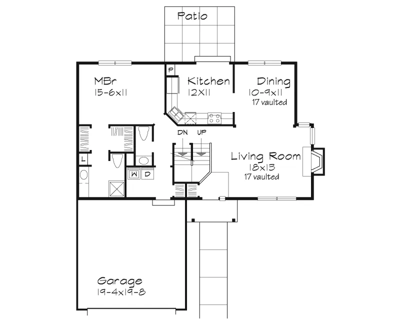 Traditional House Plan First Floor - Cunningham Traditional Home 072D-0544 - Search House Plans and More