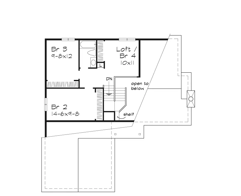 Country House Plan Second Floor - Cunningham Traditional Home 072D-0544 - Search House Plans and More