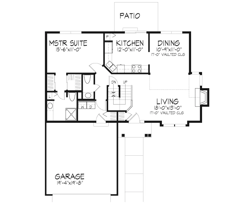 Traditional House Plan First Floor - Maltese Shingle Country Home 072D-0545 - Shop House Plans and More