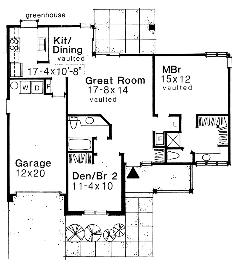Ranch House Plan First Floor - Ramiro Country Ranch Home 072D-0548 - Shop House Plans and More