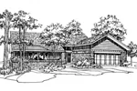 House Plan Front of Home 072D-0551
