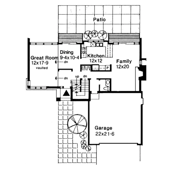 Shingle House Plan First Floor - Colvin Place Traditional Home 072D-0552 - Search House Plans and More