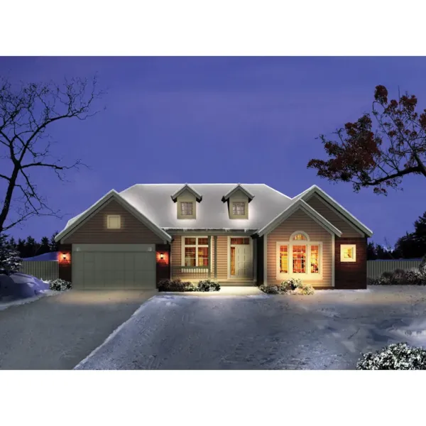 Great Traditional Ranch With Multiple Gables And Twin Dormers