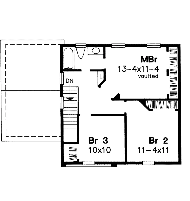 Traditional House Plan Second Floor - Michelle Traditional Home 072D-0559 - Shop House Plans and More