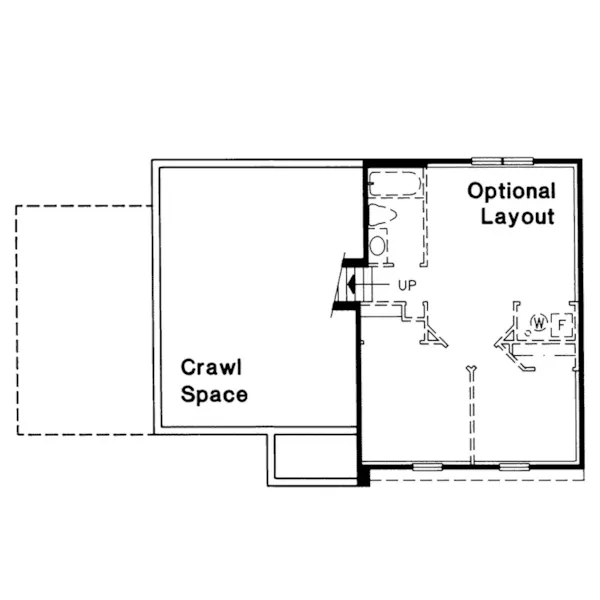 Colonial House Plan Lower Level Floor - Cedrica Narrow Lot Home 072D-0560 - Search House Plans and More