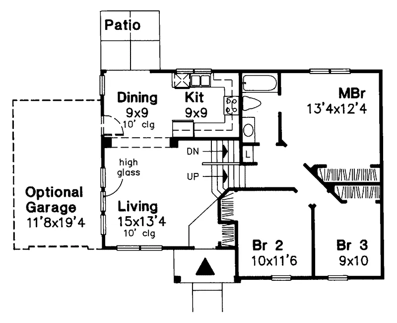 Vacation House Plan First Floor - Jacyln Split-Level Home 072D-0561 - Search House Plans and More