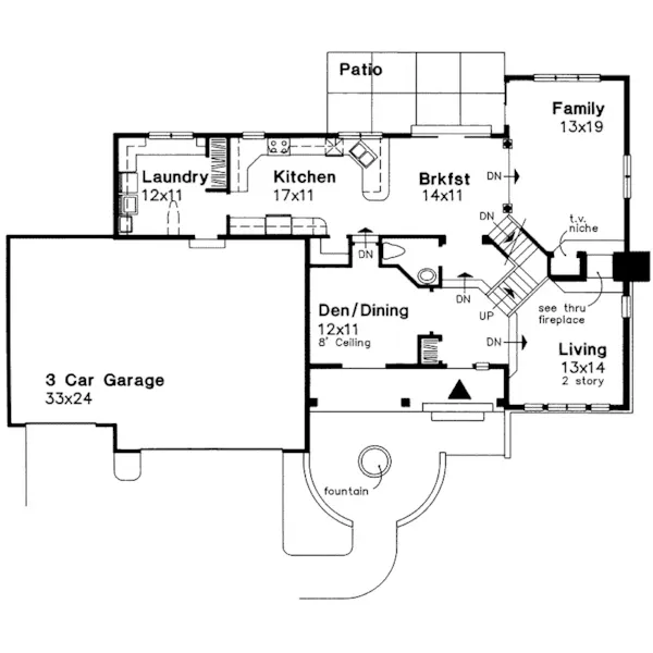 Neoclassical House Plan First Floor - Parody Traditional Home 072D-0562 - Shop House Plans and More