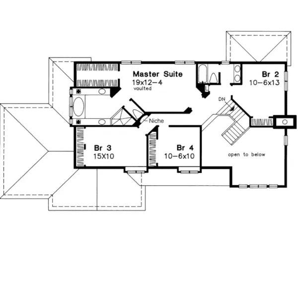 Neoclassical House Plan Second Floor - Parody Traditional Home 072D-0562 - Shop House Plans and More