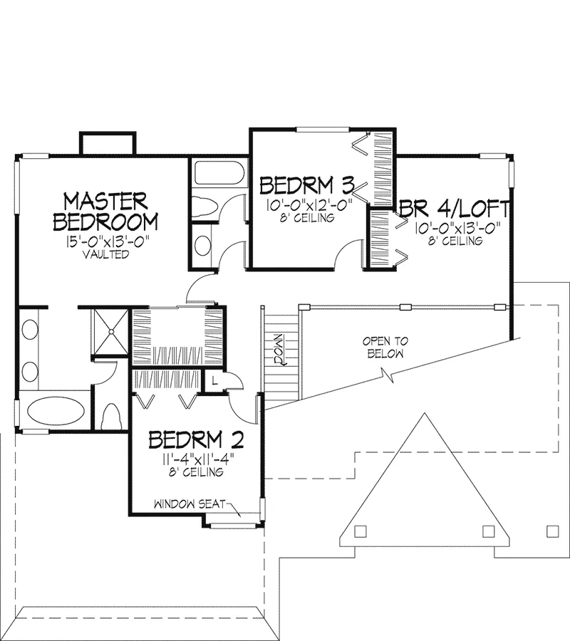 Country House Plan Second Floor - Filomena Traditional Home 072D-0566 - Search House Plans and More