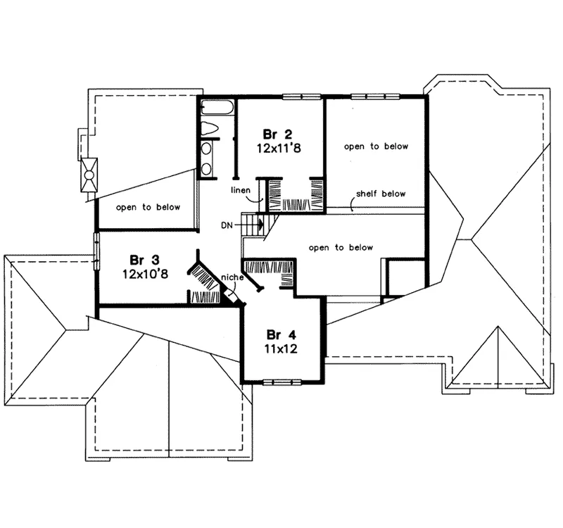 Florida House Plan Second Floor - Galvin Luxury Sunbelt Home 072D-0568 - Search House Plans and More