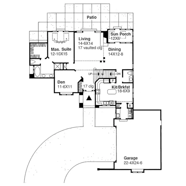 Traditional House Plan First Floor - Deville Traditional Home 072D-0569 - Search House Plans and More