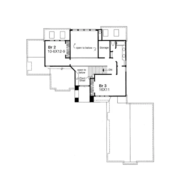 Traditional House Plan Second Floor - Deville Traditional Home 072D-0569 - Search House Plans and More