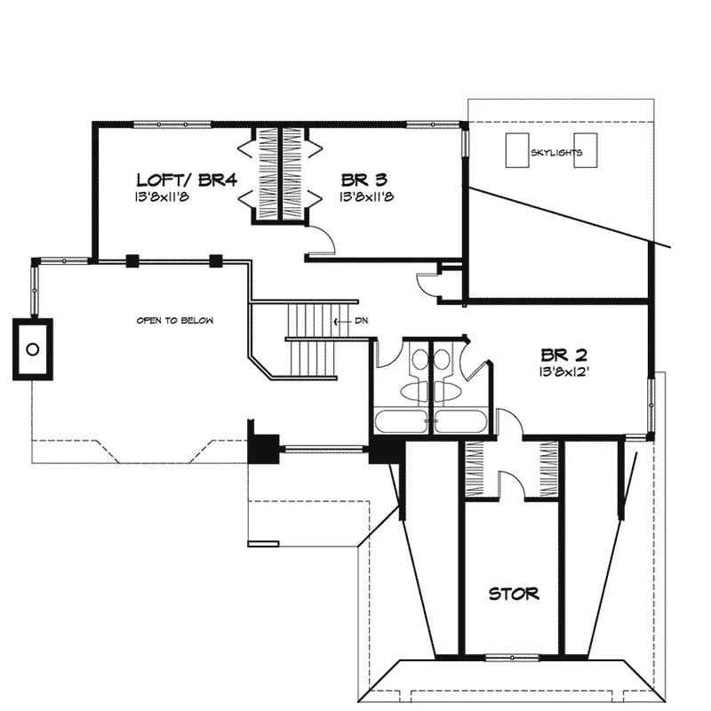 Traditional House Plan Second Floor - Plettenberg Contemporary Home 072D-0571 - Shop House Plans and More