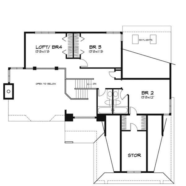 Contemporary House Plan Second Floor - Plettenberg Contemporary Home 072D-0571 - Shop House Plans and More