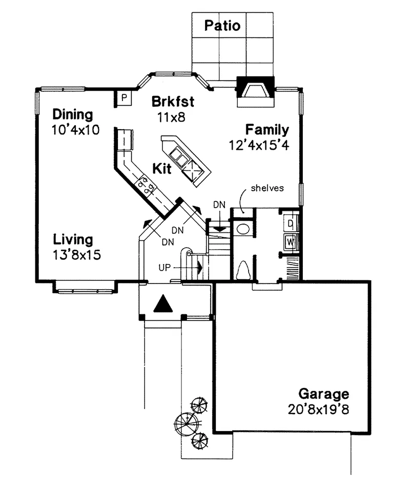 Southern House Plan First Floor - Bamburgh Traditional Home 072D-0572 - Search House Plans and More