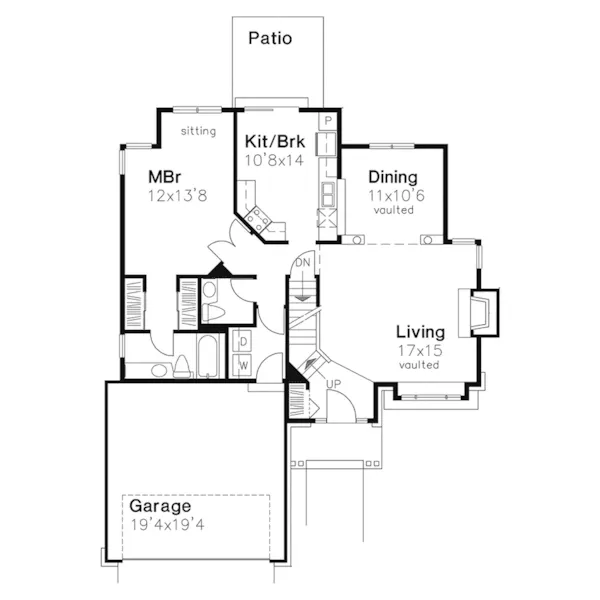 Southern House Plan First Floor - Mendenhall Point Country Home 072D-0573 - Shop House Plans and More