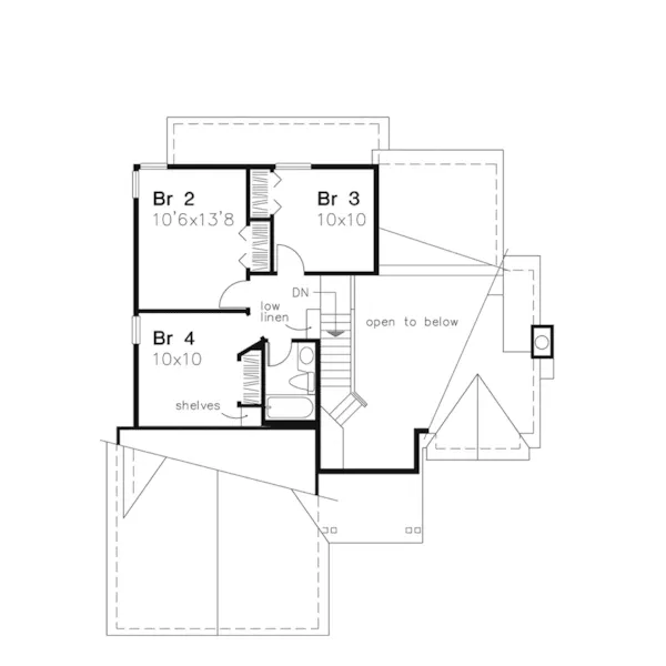 Southern House Plan Second Floor - Mendenhall Point Country Home 072D-0573 - Shop House Plans and More