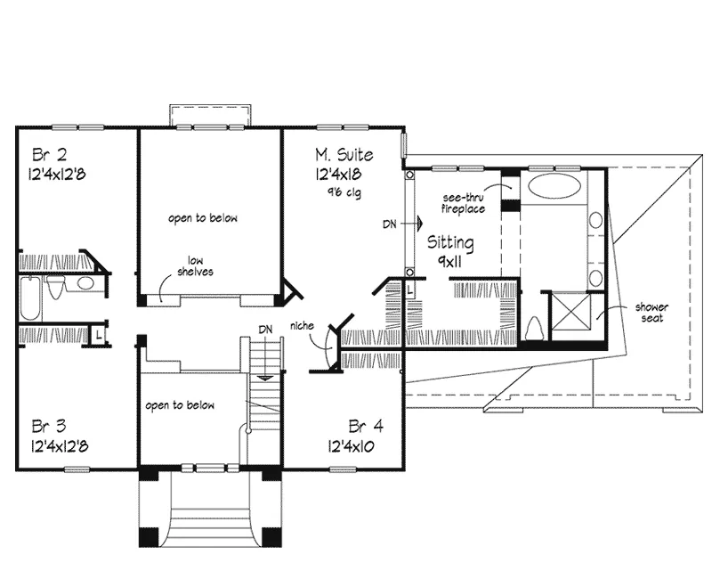 Country House Plan Second Floor - Garrick Luxury Home 072D-0574 - Search House Plans and More