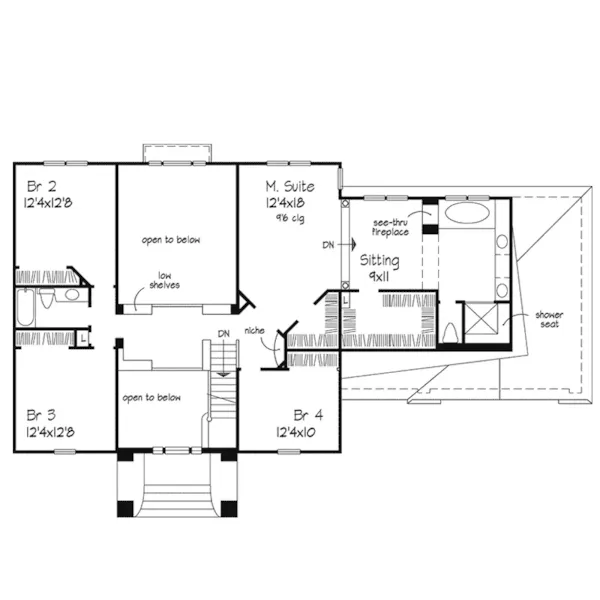 Greek Revival House Plan Second Floor - Garrick Luxury Home 072D-0574 - Search House Plans and More