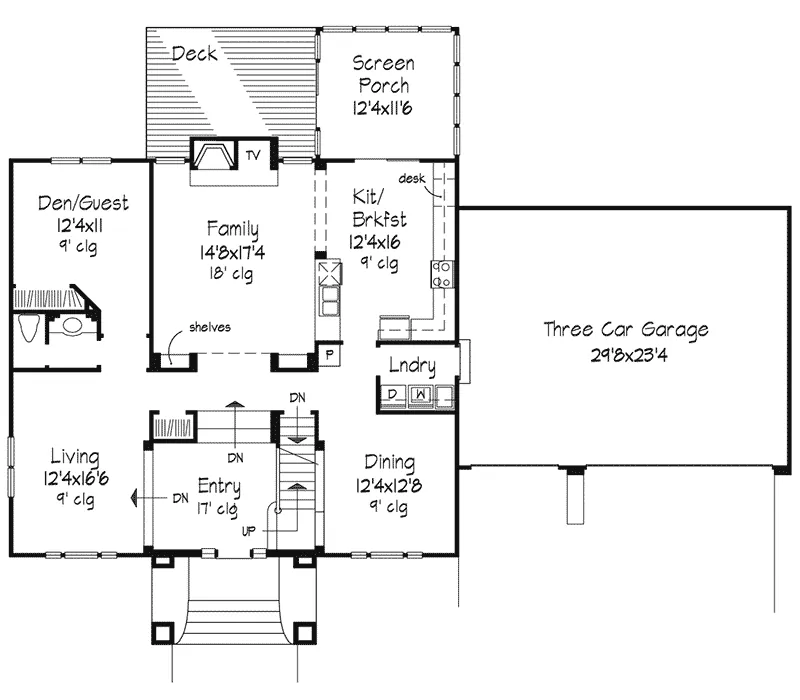 Colonial House Plan First Floor - Gelnvista Luxury Home 072D-0576 - Search House Plans and More