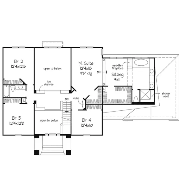 Country House Plan Second Floor - Gelnvista Luxury Home 072D-0576 - Search House Plans and More