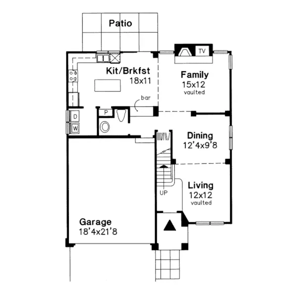 Vacation House Plan First Floor - Feldmeier Traditional Home 072D-0577 - Search House Plans and More