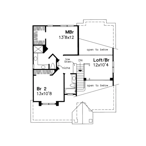 Vacation House Plan Second Floor - Feldmeier Traditional Home 072D-0577 - Search House Plans and More