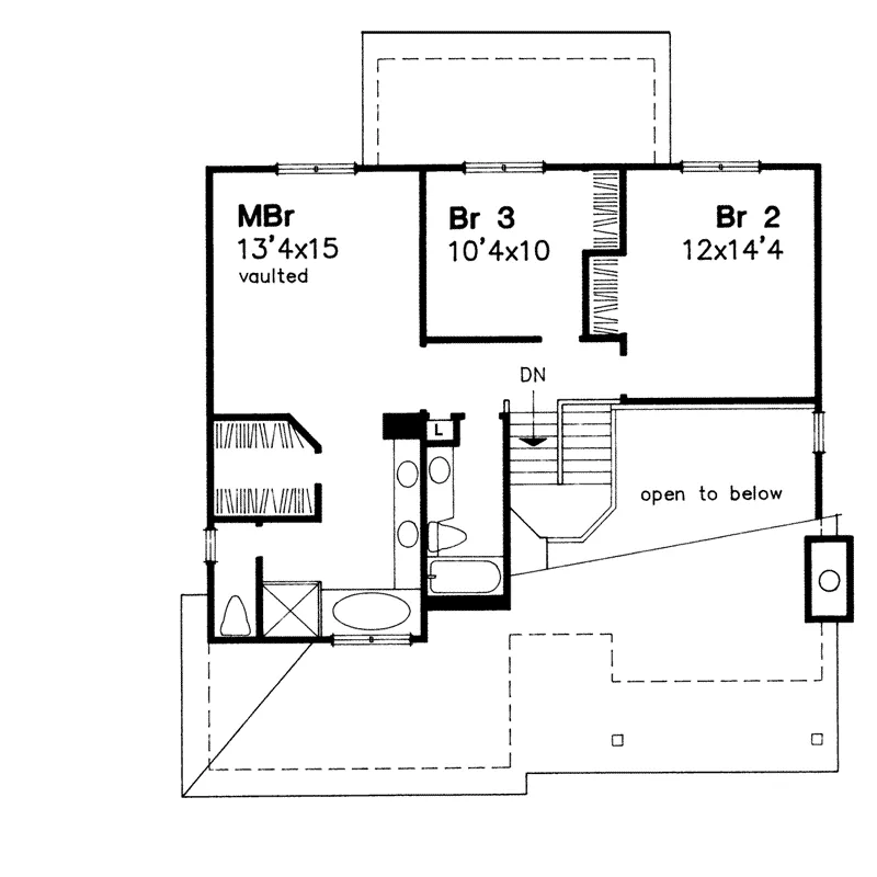 Shingle House Plan Second Floor - Rainelle Shingle Style Home 072D-0581 - Shop House Plans and More