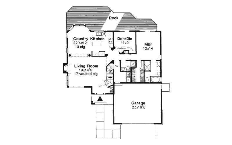 Southern House Plan First Floor - Marble Creek Ranch Home 072D-0582 - Shop House Plans and More