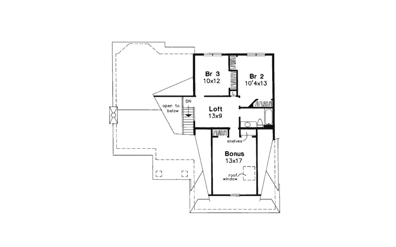 Southern House Plan Second Floor - Marble Creek Ranch Home 072D-0582 - Shop House Plans and More