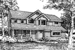 Country House Plan Front of Home - Caladian Country Home 072D-0583 - Search House Plans and More