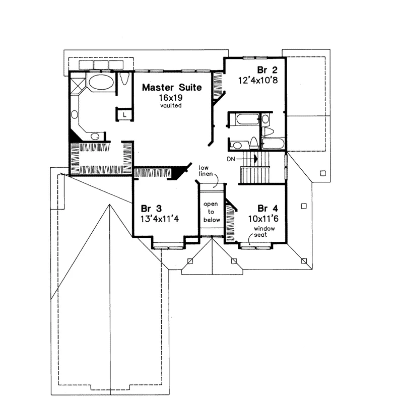 Farmhouse Plan Second Floor - Beaupre Victorian Home 072D-0584 - Search House Plans and More