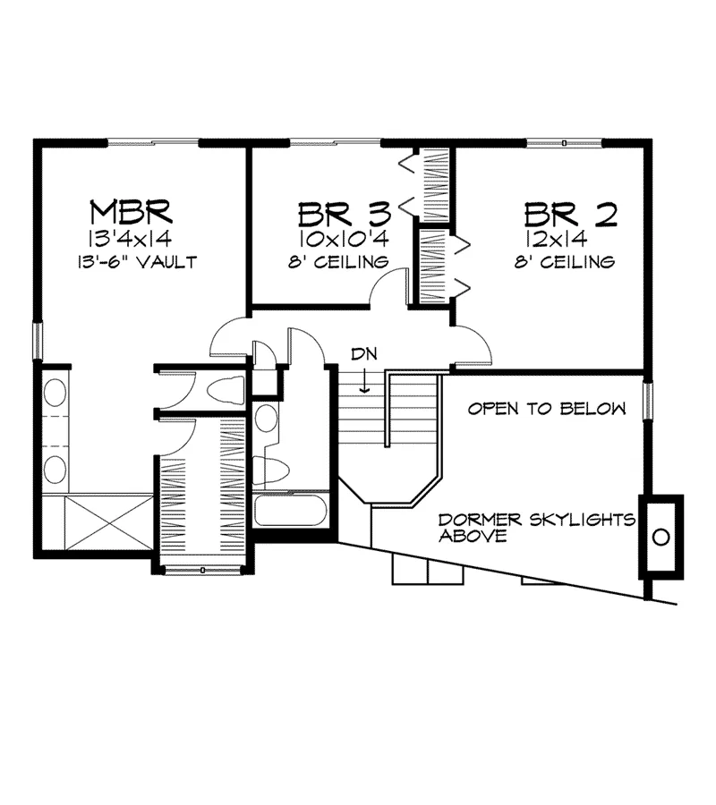 Southern House Plan Second Floor - Caribou Country Home 072D-0585 - Search House Plans and More