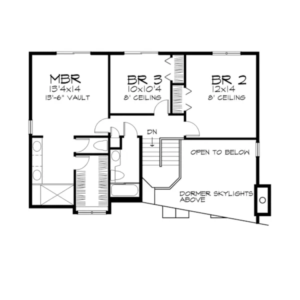 Traditional House Plan Second Floor - Caribou Country Home 072D-0585 - Search House Plans and More